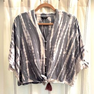 Sim & Sam • Women’s Tie-front Tie-dye Blouse
